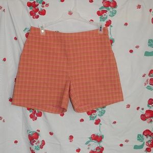 Orange Plaid shorts